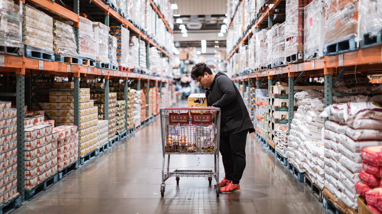 man shops at Costco