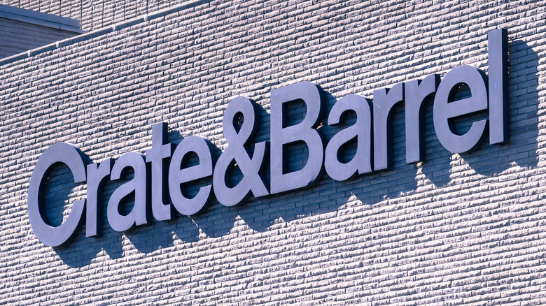 crate and barrel sign