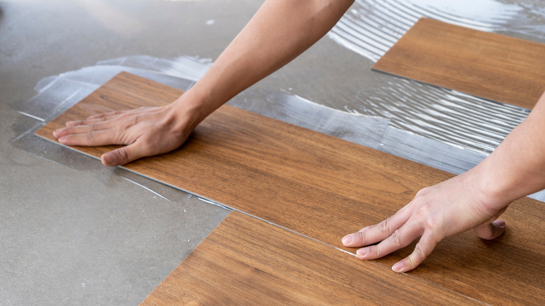 Luxury vinyl tile installation
