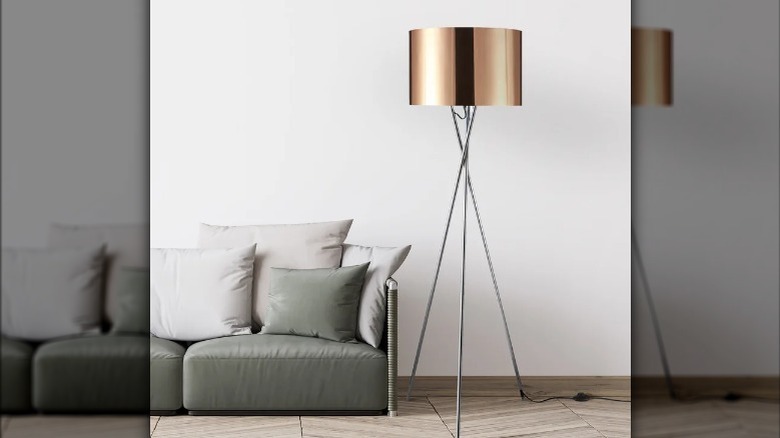 copper floor lamp