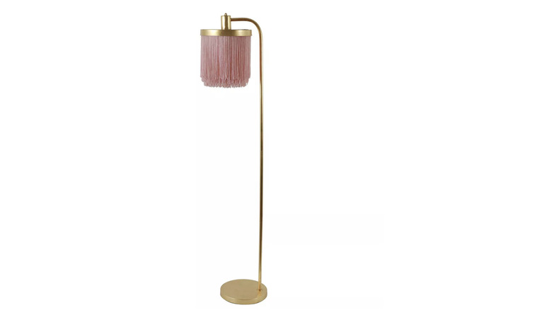 pink fringe floor lamp