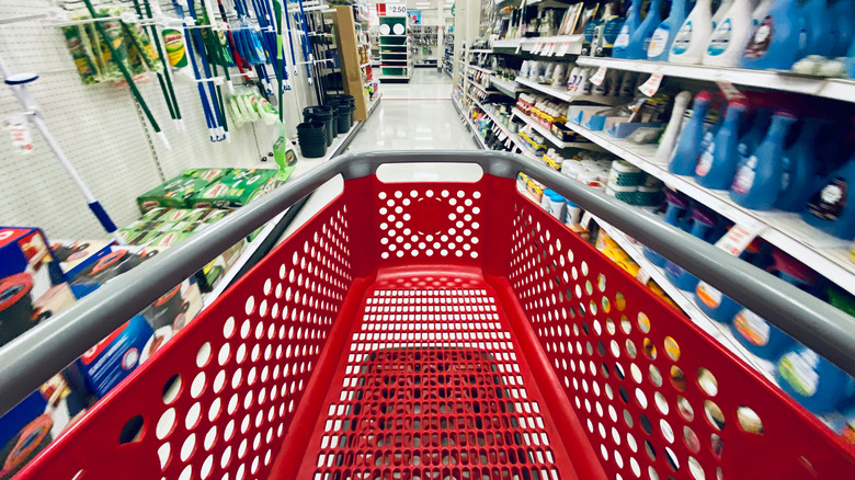 Target cart through the aisles