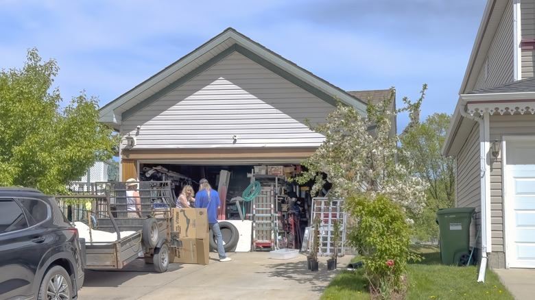 Moving clutter into driveway