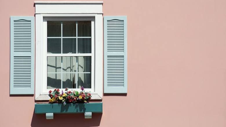 windows with vinyl shutters 