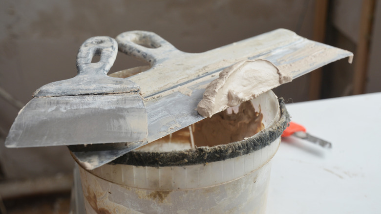 Drywall compound and tools