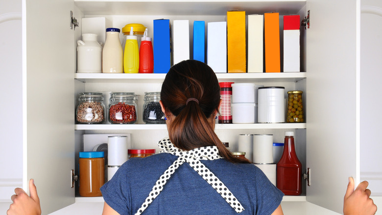 open food cabinet