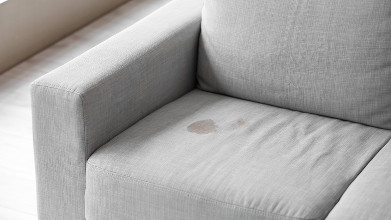 Stain on grey couch