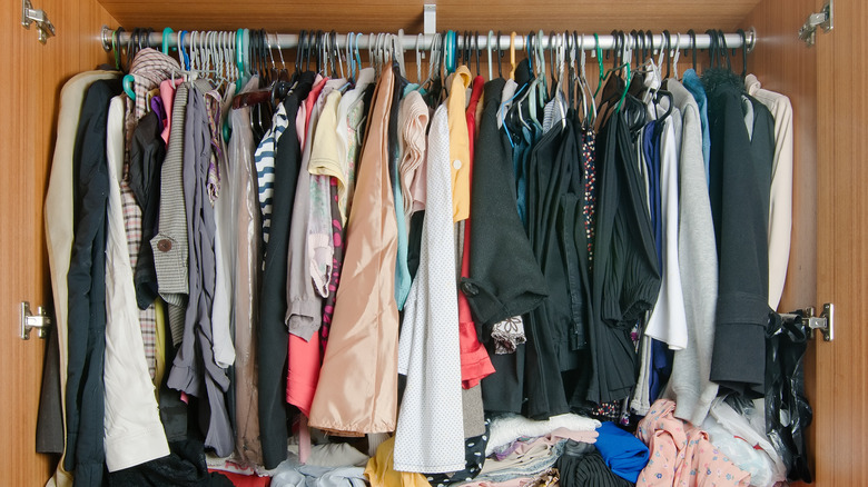 overstuffed closet