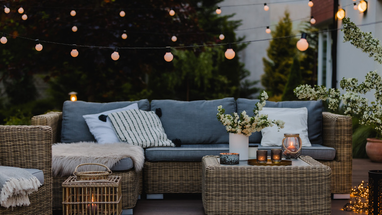 Patio string lights