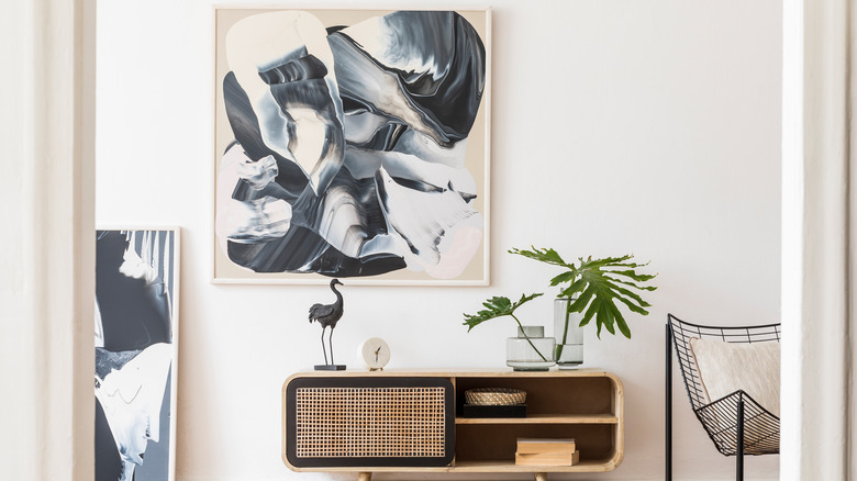 black and white painting 