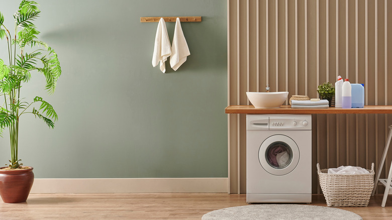 spacious laundry room