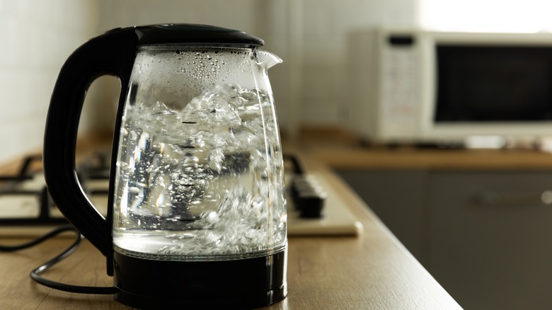 water boiling in kettle