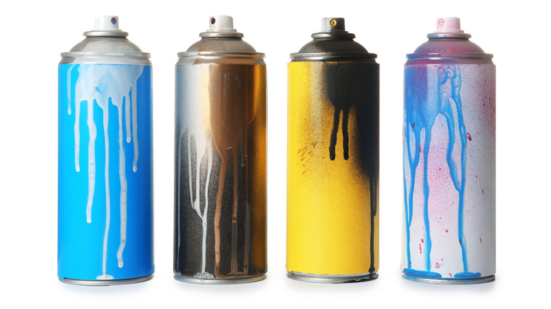 Spray paint cans