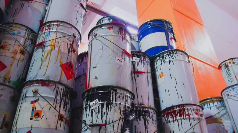 Used paint cans