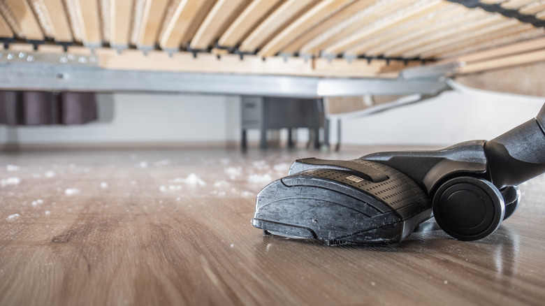 Vacuum and dust under bed