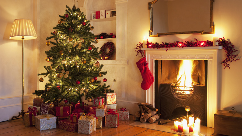 Christmas tree in living room