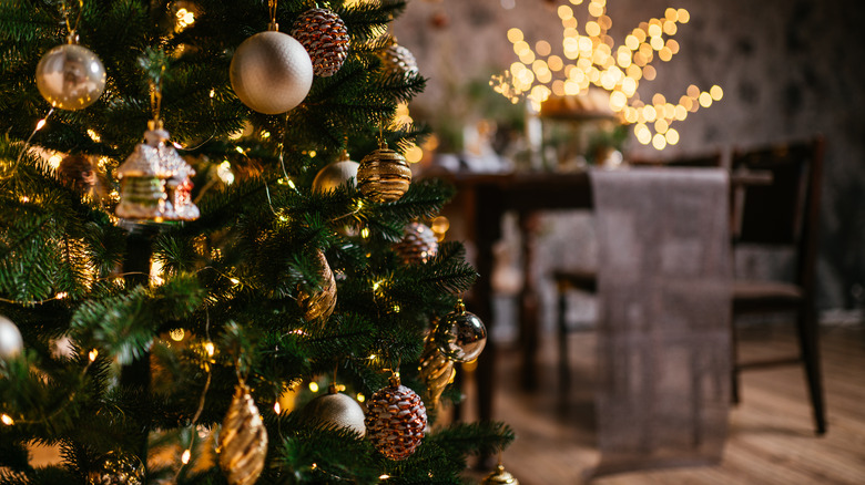 Christmas tree with lights