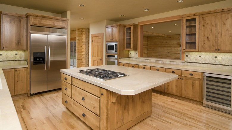 Softwood kitchen cabinetry