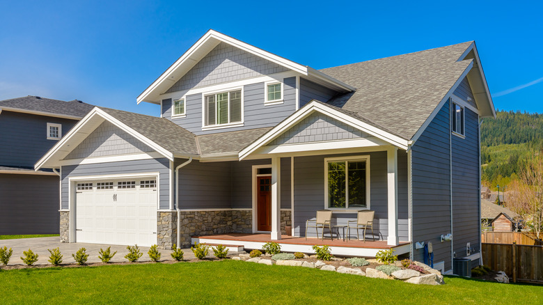 gray house with windows