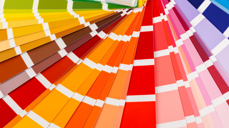 Color swatches splayed out