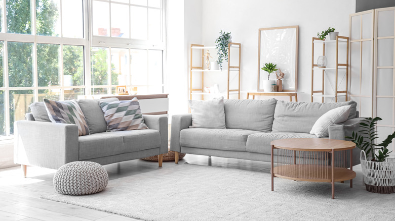 Neutral, modern living room
