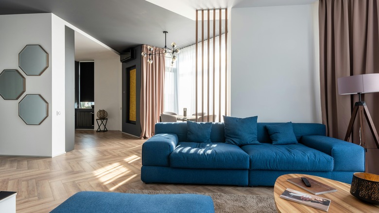 room divider in modern apartment