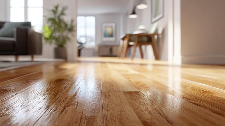 Clean hardwood floor