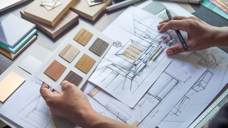 sketch of interior design
