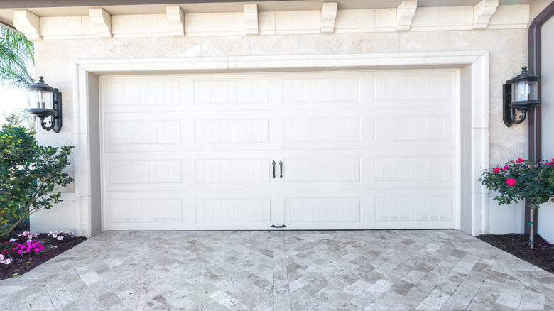 Closed garage door