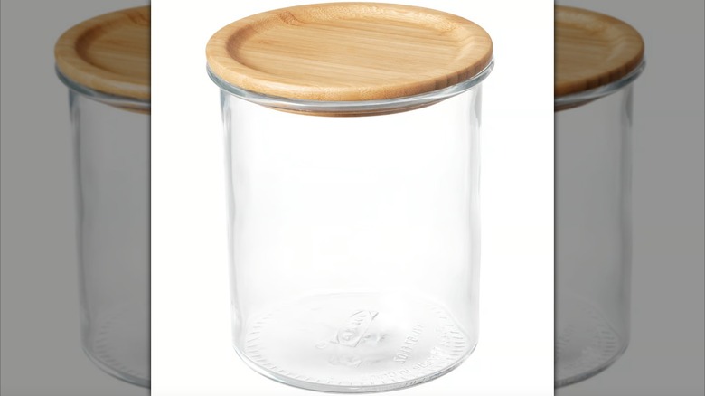 IKEA 365+ glass jar with bamboo lid