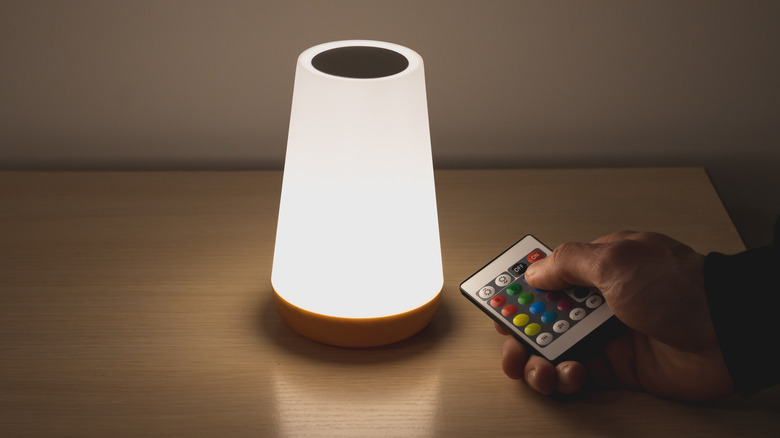 A rechargeable bulb used in a lamp