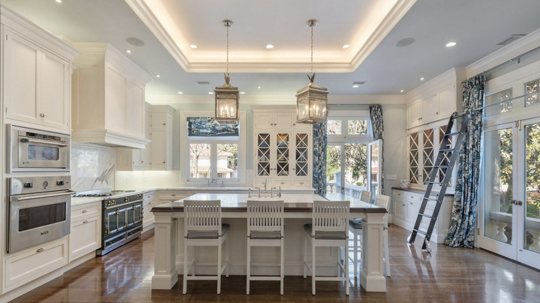 the kitchen 