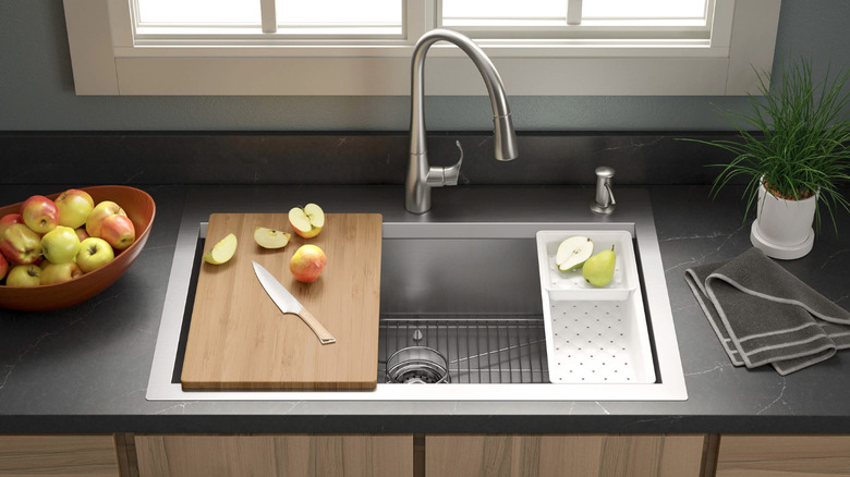 Kohler kitchen sink with accessories
