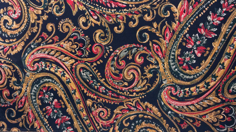 Close up of paisley pattern