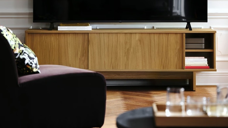 IKEA STOCKHOLM 2025 TV unit with sliding doors