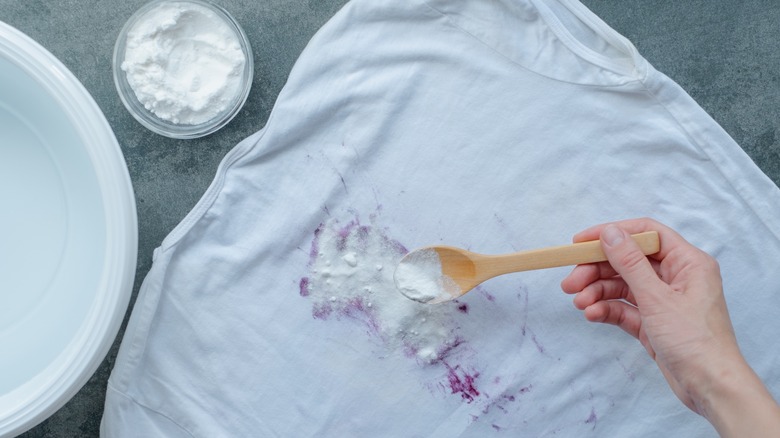 baking soda on shirt