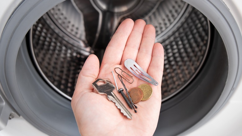 Small objects found in washer