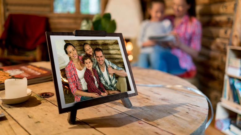 framed photo of family