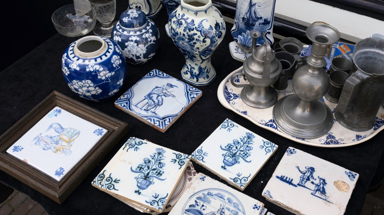 Delft tile and other vintage decor