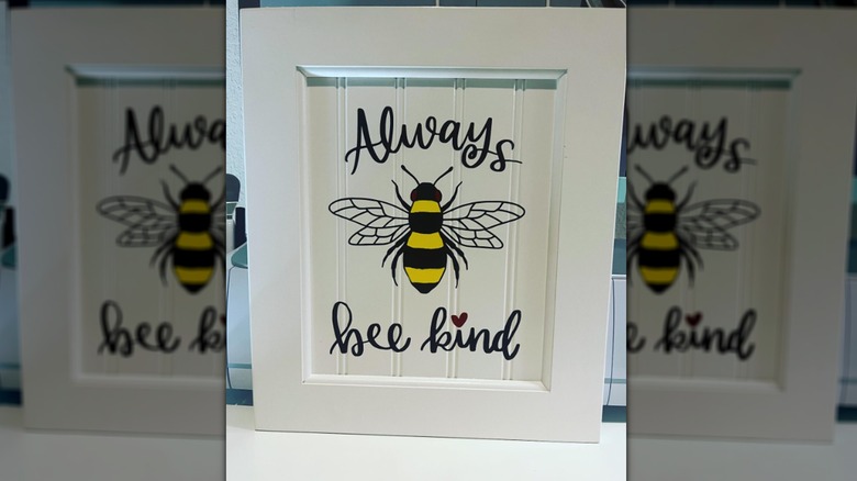 Cabinet door sign