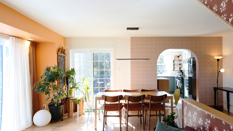 warm minimalist living room using colors from Magnolia color palette