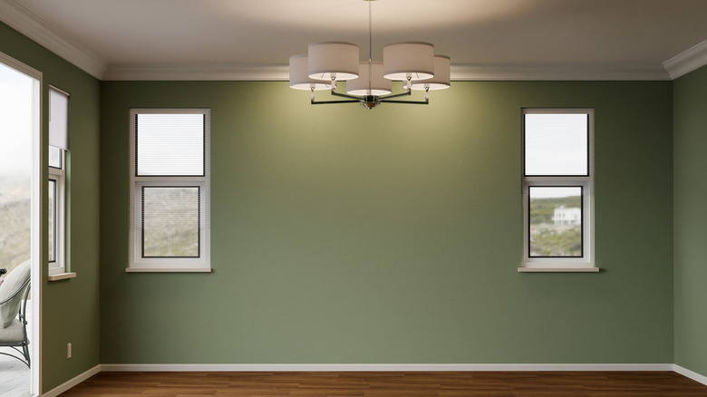 Olvie green walls in a home