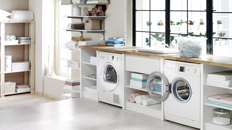 Spacious laundry room