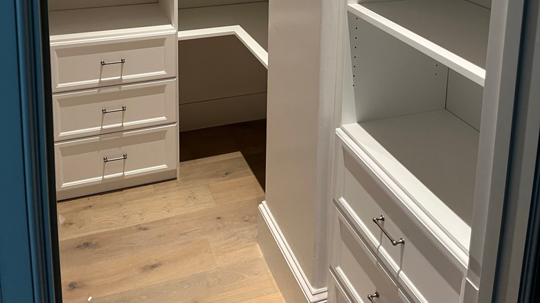 Laminate flooring in closet