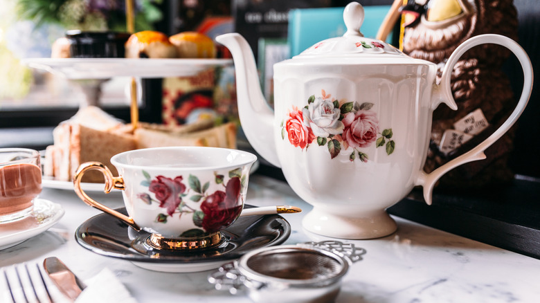 vintage porcelain tea set