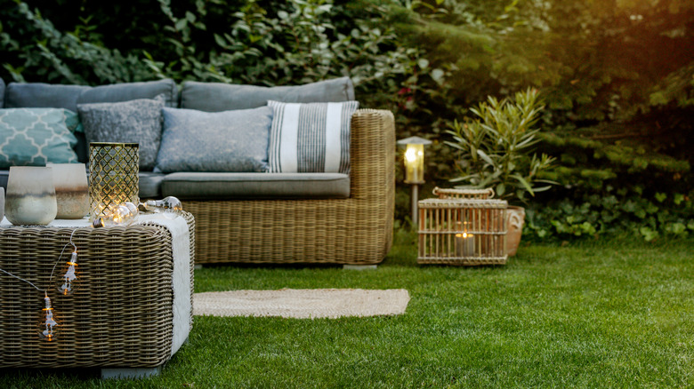 Furniture on grass