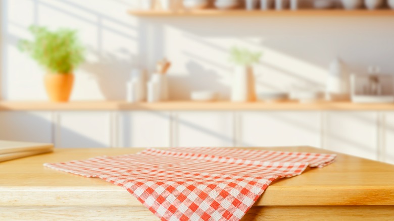 Kitchen space with dishtowel