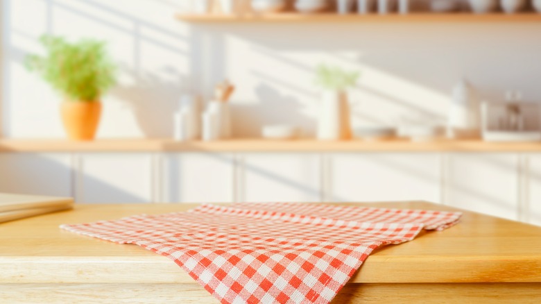 Kitchen space with dishtowel