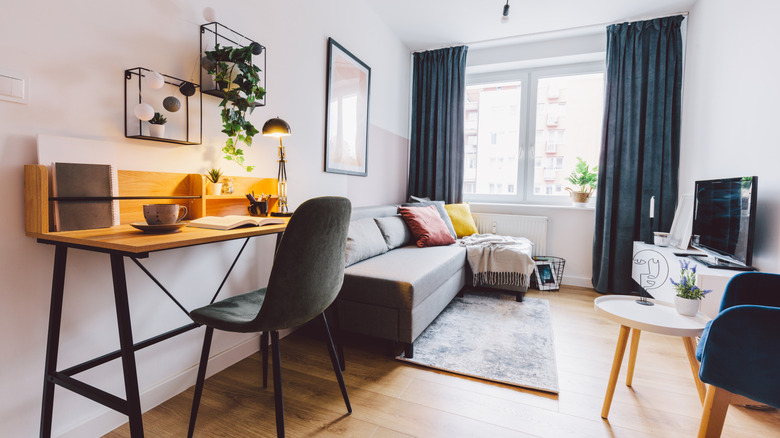 Interior of a small apartment living room