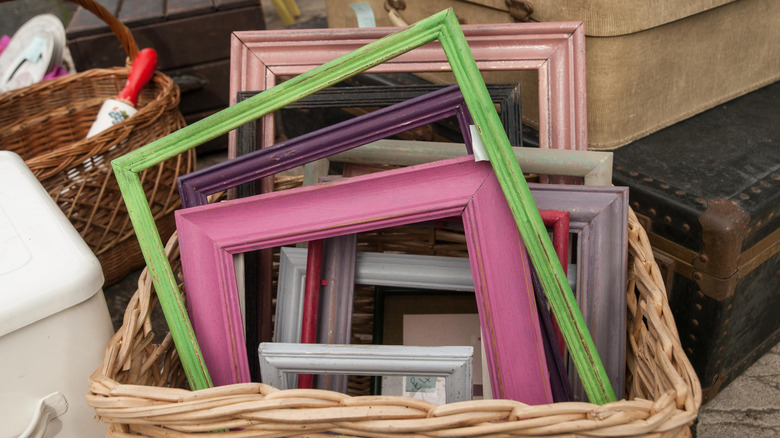 A basket full of old frames